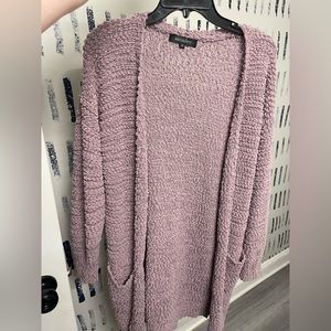 Purple popcorn knit cardigan medium